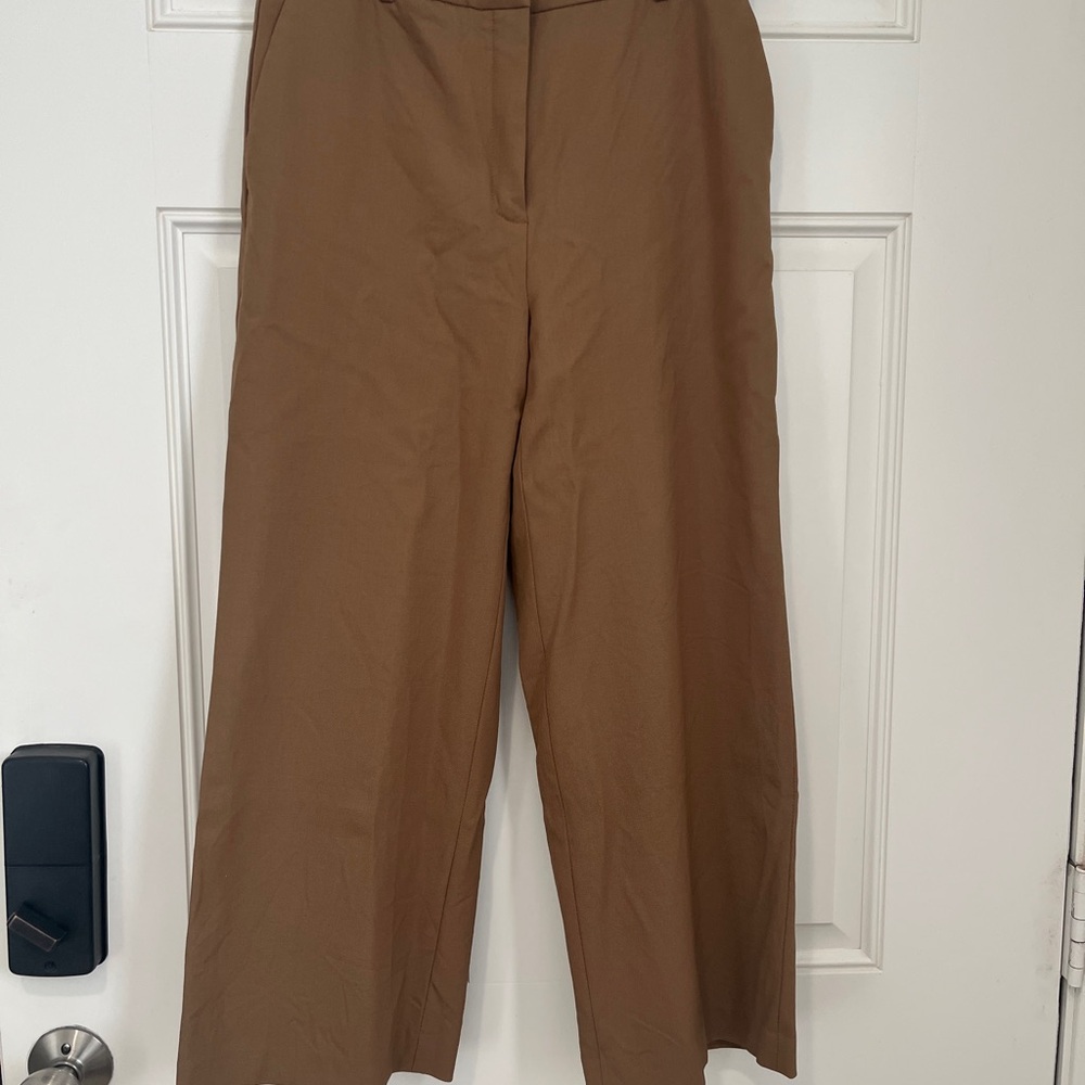 Babaton Camel Wide-Leg Pants